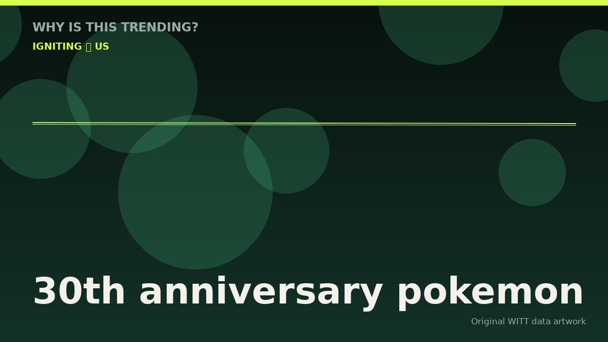 30th anniversary pokemon original attention timeline illustration