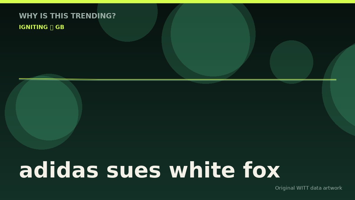 adidas sues white fox original attention timeline illustration