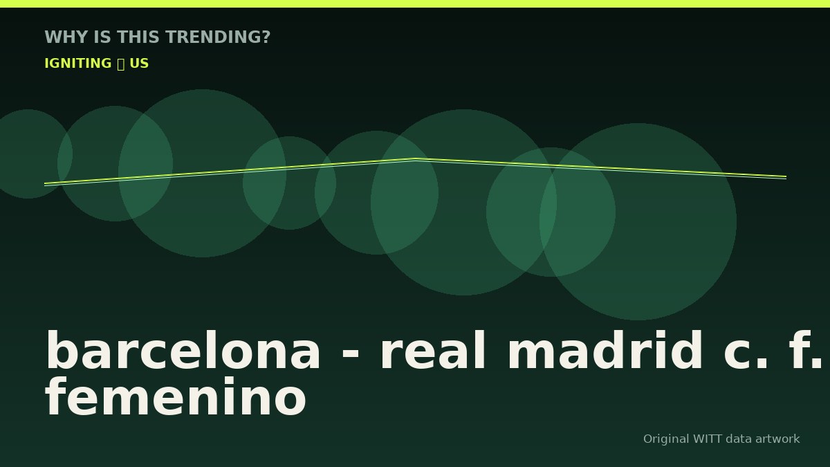 barcelona - real madrid c. f. femenino original attention timeline illustration