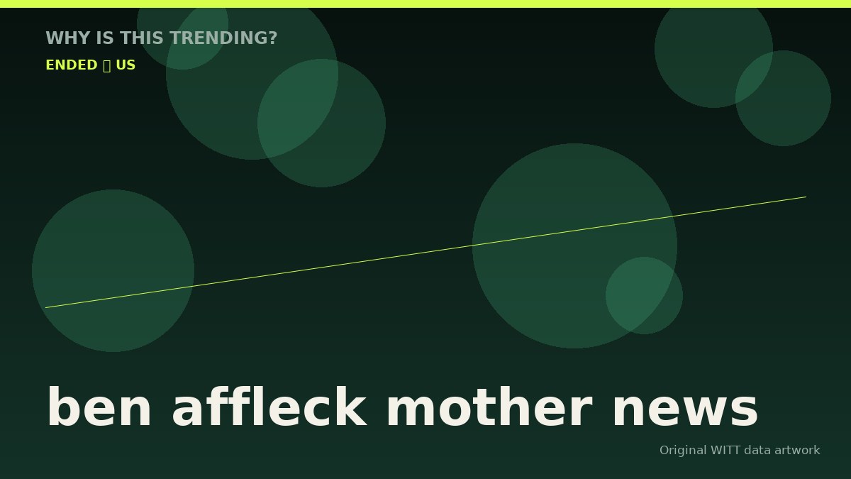 ben affleck mother news original attention timeline illustration