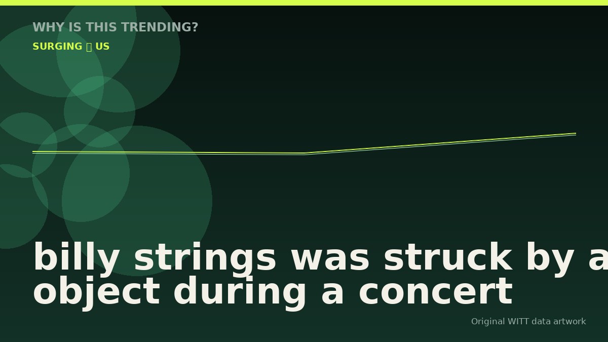 billy strings was struck by an object during a concert original attention timeline illustration