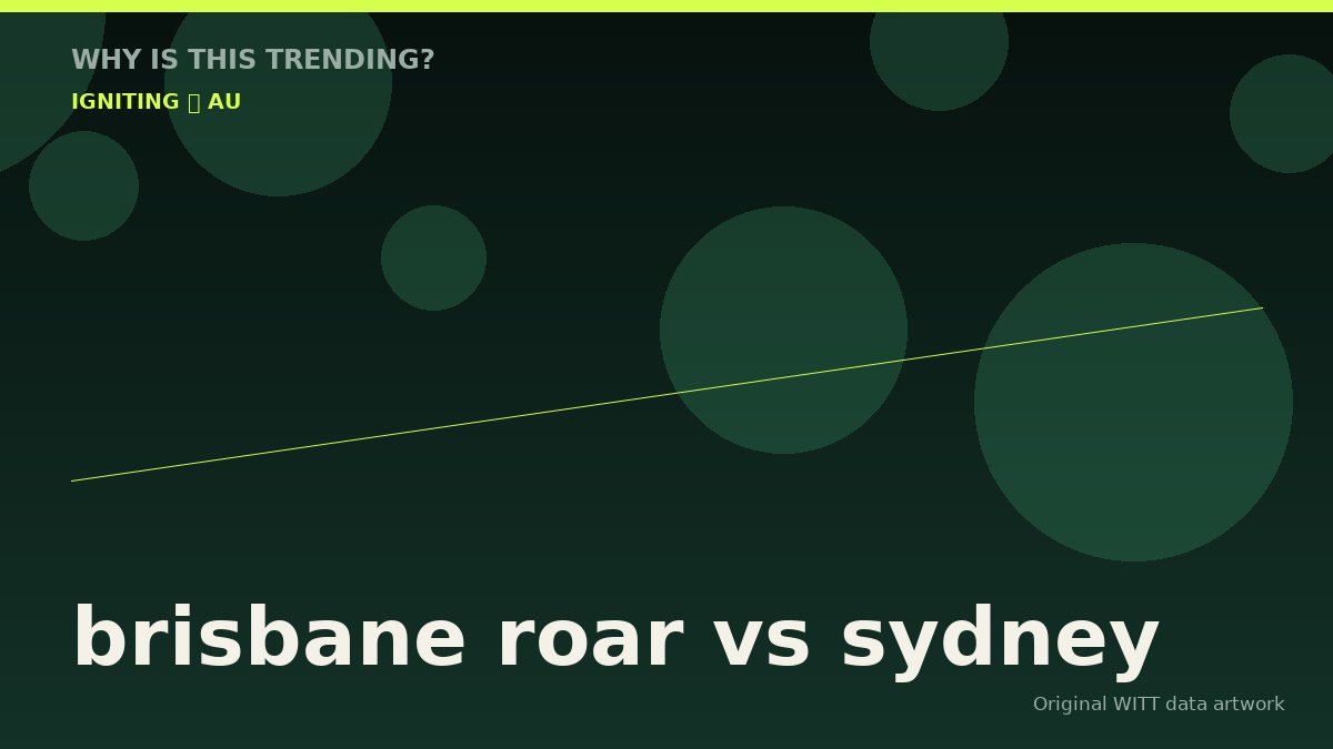 brisbane roar vs sydney original attention timeline illustration