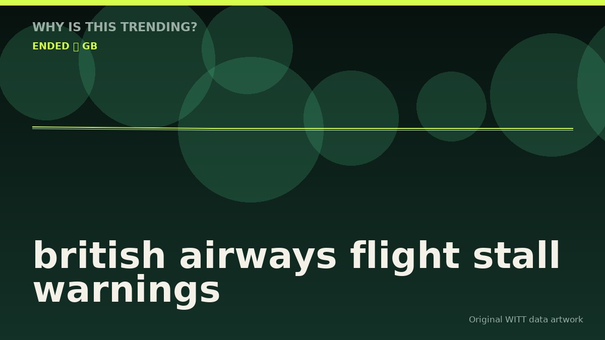 british airways flight stall warnings original attention timeline illustration