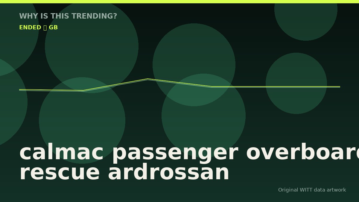 calmac passenger overboard rescue ardrossan original attention timeline illustration