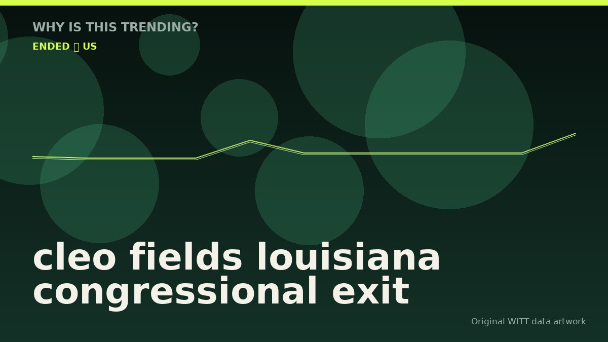 cleo fields louisiana congressional exit original attention timeline illustration