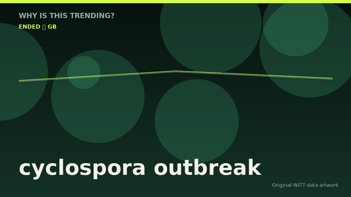 cyclospora outbreak original attention timeline illustration