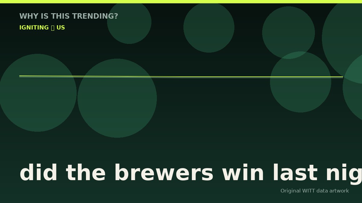 did the brewers win last night original attention timeline illustration
