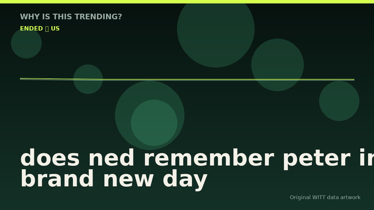 does ned remember peter in brand new day original attention timeline illustration