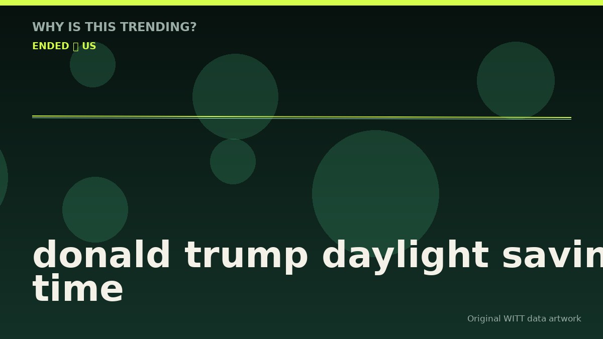 donald trump daylight savings time original attention timeline illustration