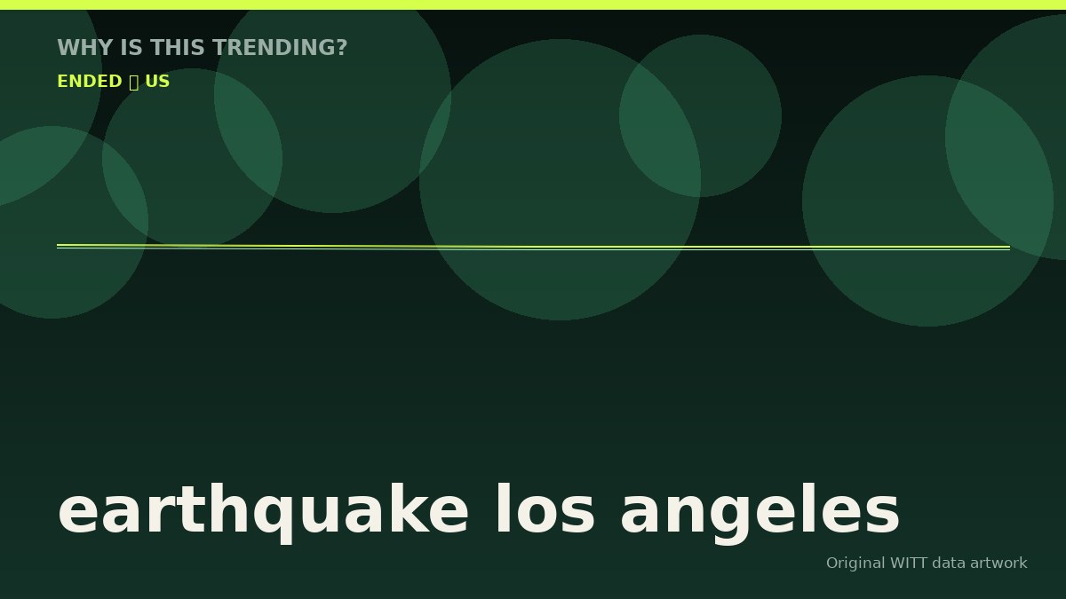 earthquake los angeles original attention timeline illustration