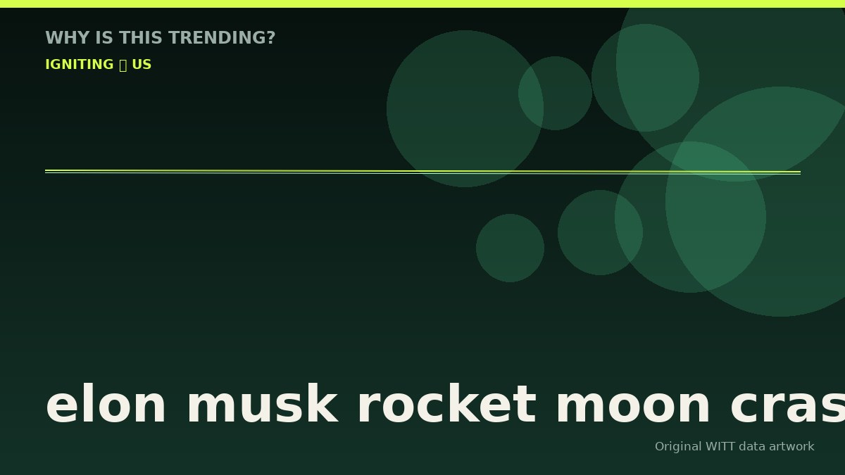 elon musk rocket moon crash original attention timeline illustration