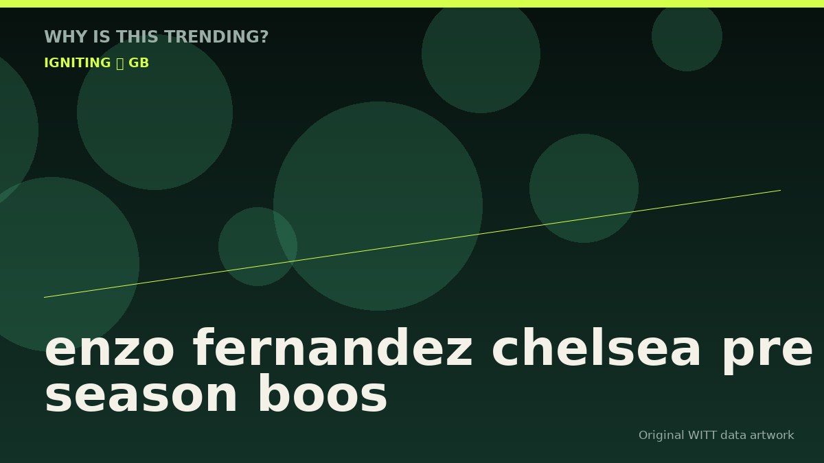 enzo fernandez chelsea pre season boos original attention timeline illustration