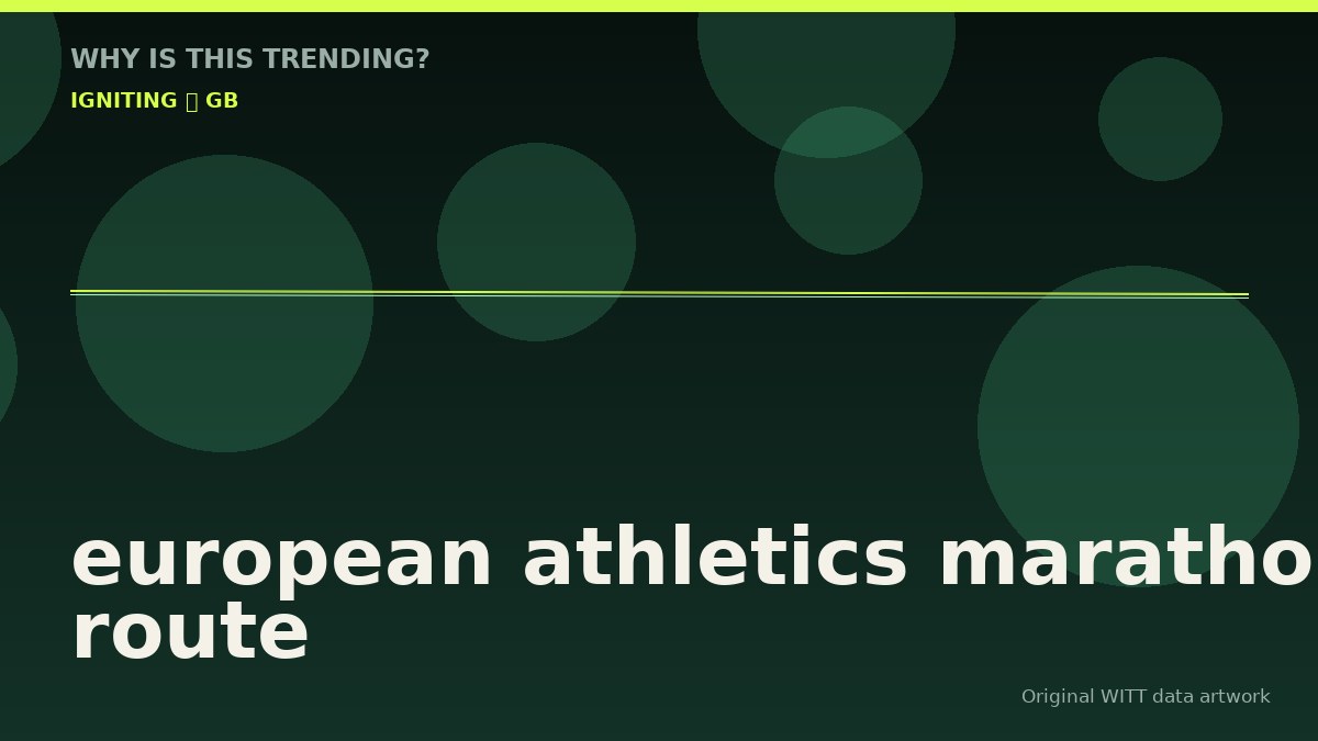 european athletics marathon route original attention timeline illustration