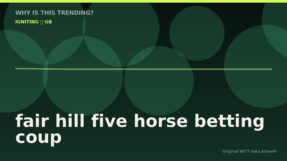 fair hill five horse betting coup original attention timeline illustration