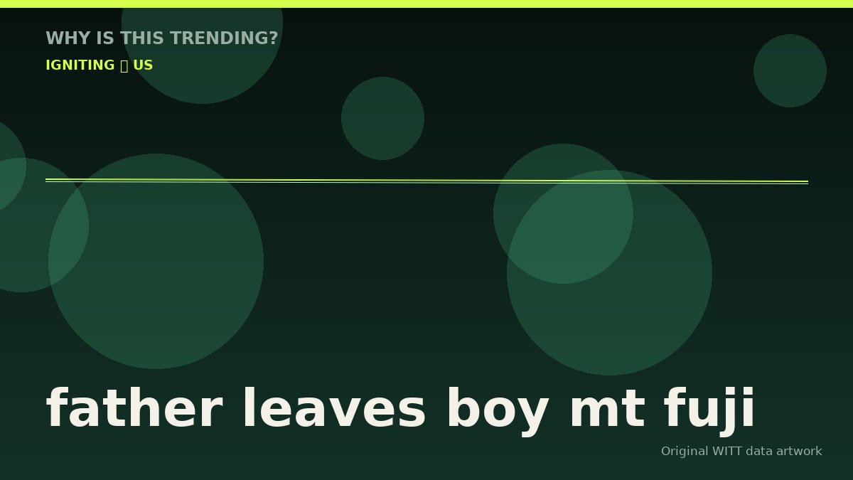 father leaves boy mt fuji original attention timeline illustration
