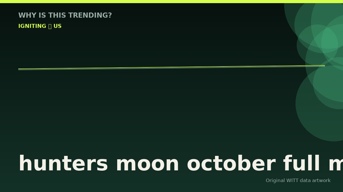 hunters moon october full moon original attention timeline illustration