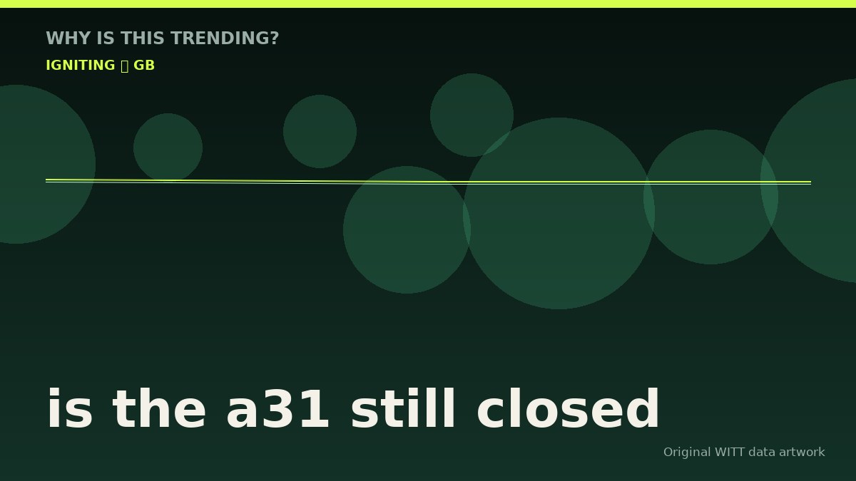 is the a31 still closed original attention timeline illustration