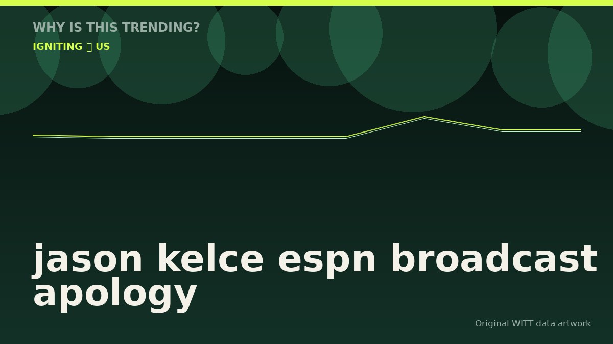 jason kelce espn broadcast apology original attention timeline illustration