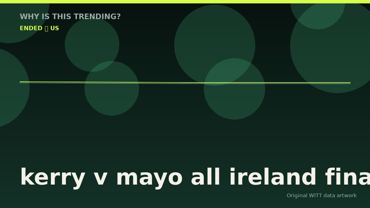 kerry v mayo all ireland final original attention timeline illustration