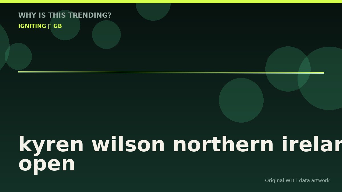 kyren wilson northern ireland open original attention timeline illustration