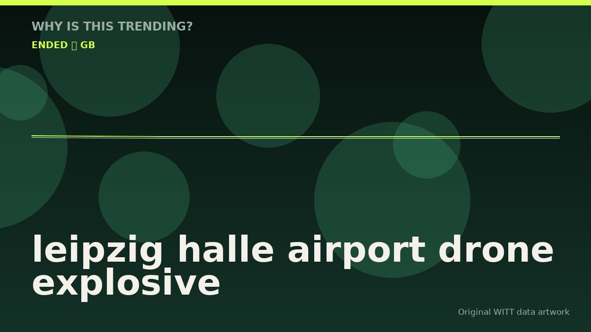 leipzig halle airport drone explosive original attention timeline illustration