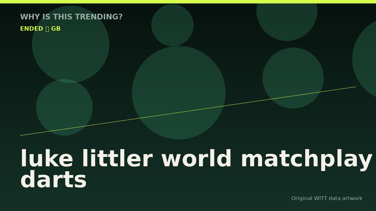 luke littler world matchplay darts original attention timeline illustration