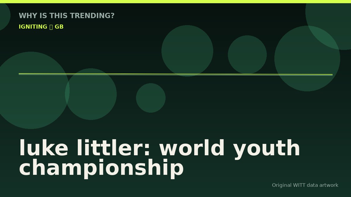 luke littler: world youth championship original attention timeline illustration
