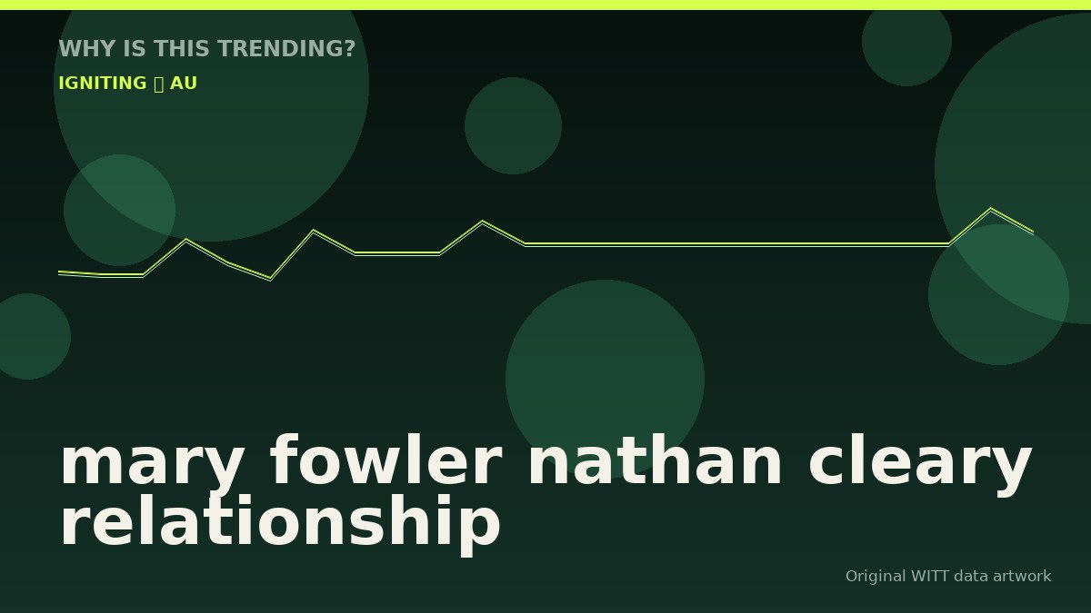 mary fowler nathan cleary relationship original attention timeline illustration