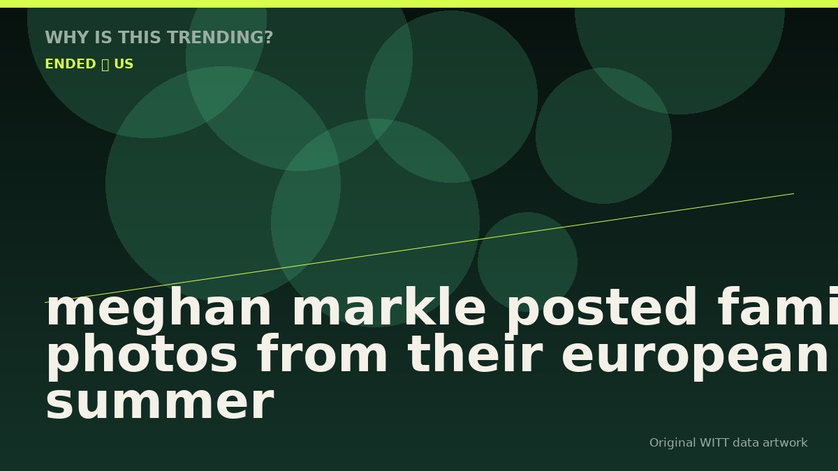 meghan markle posted family photos from their european summer holiday original attention timeline illustration