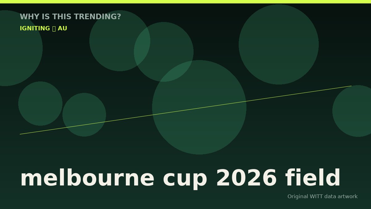 melbourne cup 2026 field original attention timeline illustration