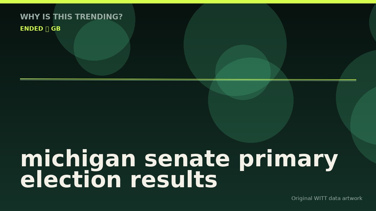 michigan senate primary election results original attention timeline illustration