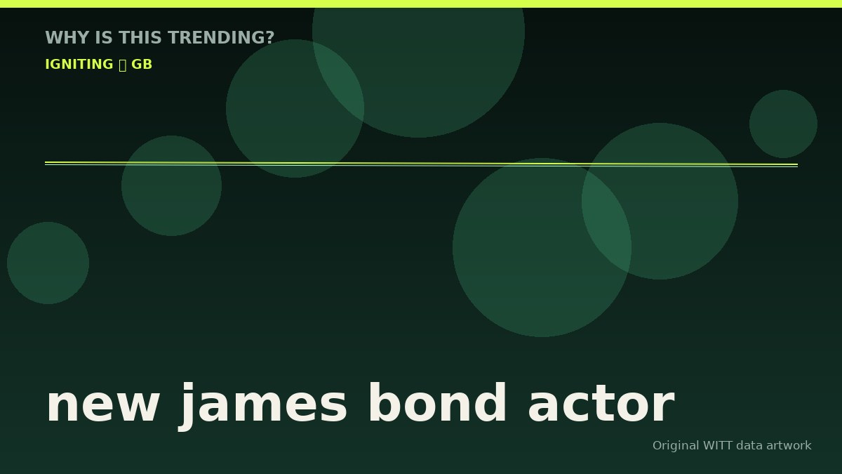 new james bond actor original attention timeline illustration