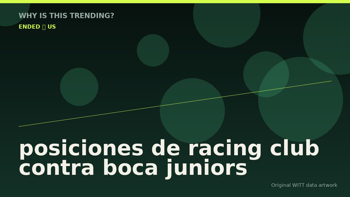 posiciones de racing club contra boca juniors original attention timeline illustration