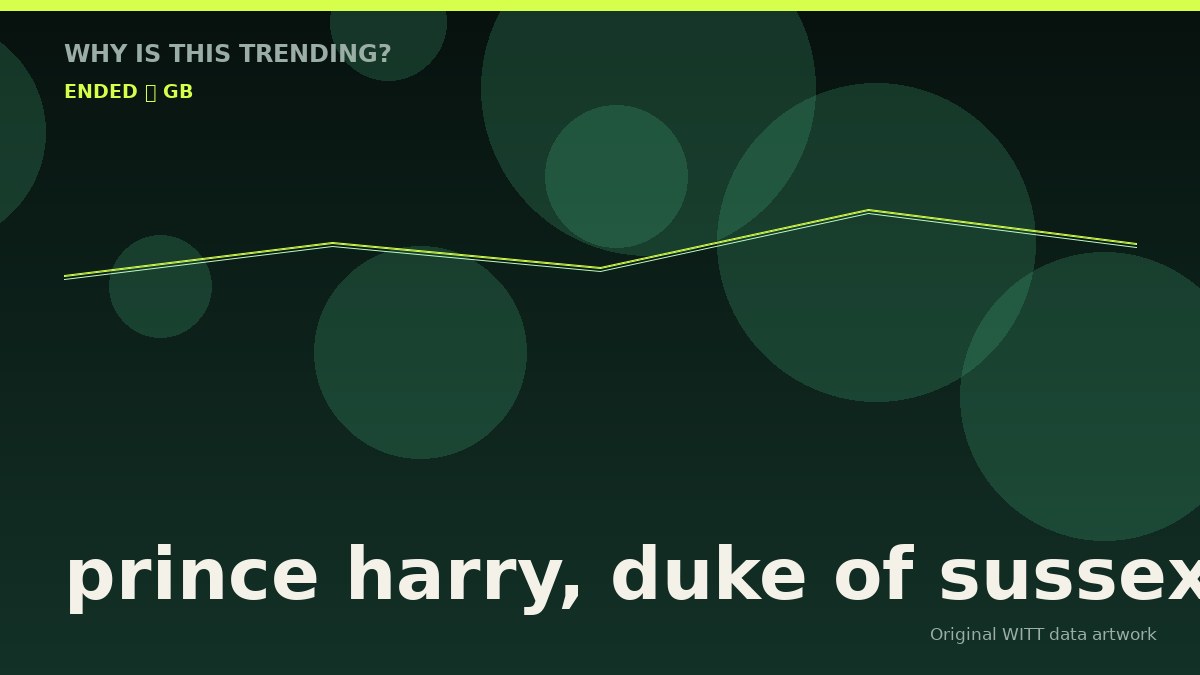 prince harry, duke of sussex original attention timeline illustration