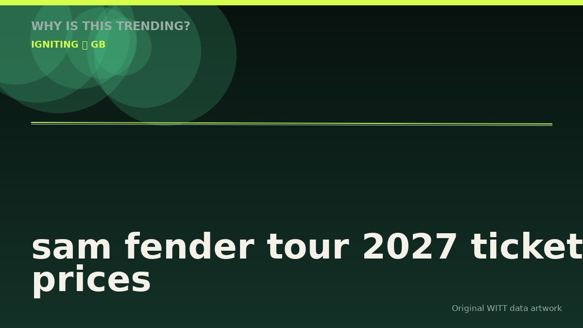 sam fender tour 2027 ticket prices original attention timeline illustration