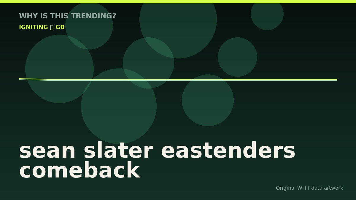 sean slater eastenders comeback original attention timeline illustration