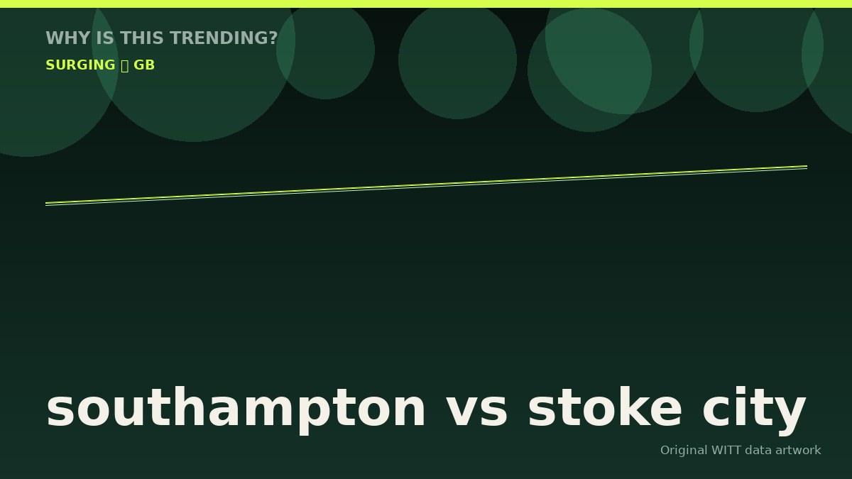 southampton vs stoke city original attention timeline illustration