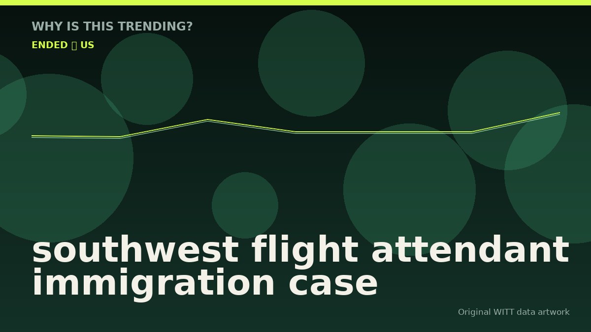 southwest flight attendant immigration case original attention timeline illustration