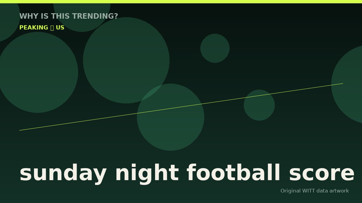 sunday night football score original attention timeline illustration