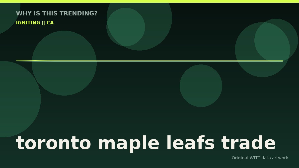 toronto maple leafs trade original attention timeline illustration