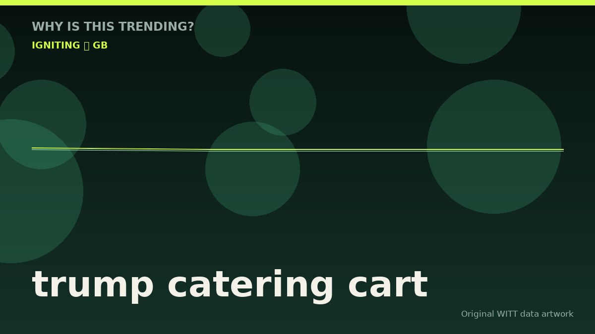 trump catering cart original attention timeline illustration