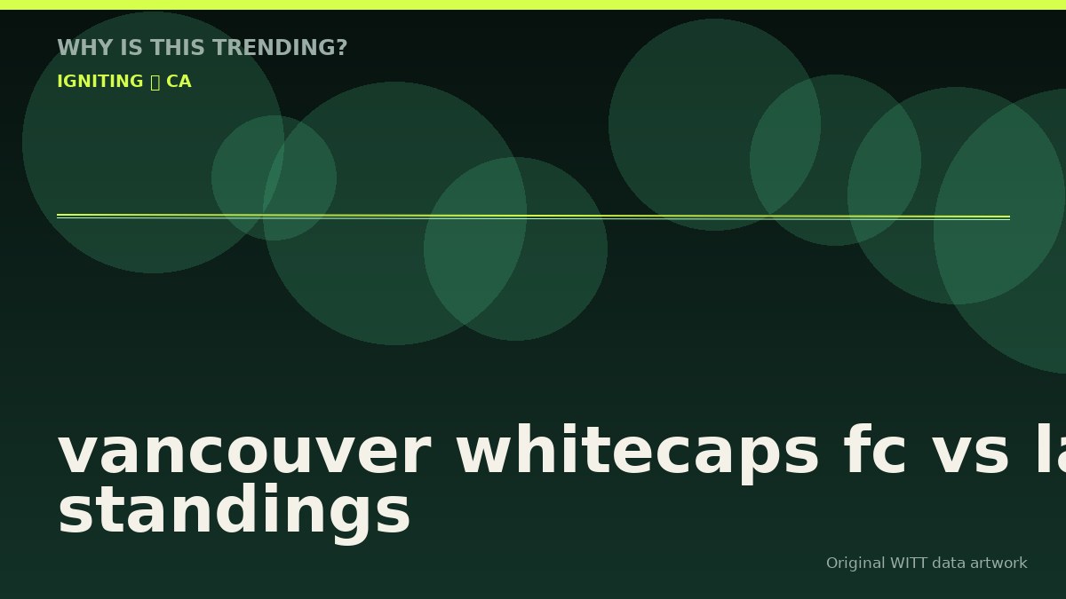 vancouver whitecaps fc vs lafc standings original attention timeline illustration