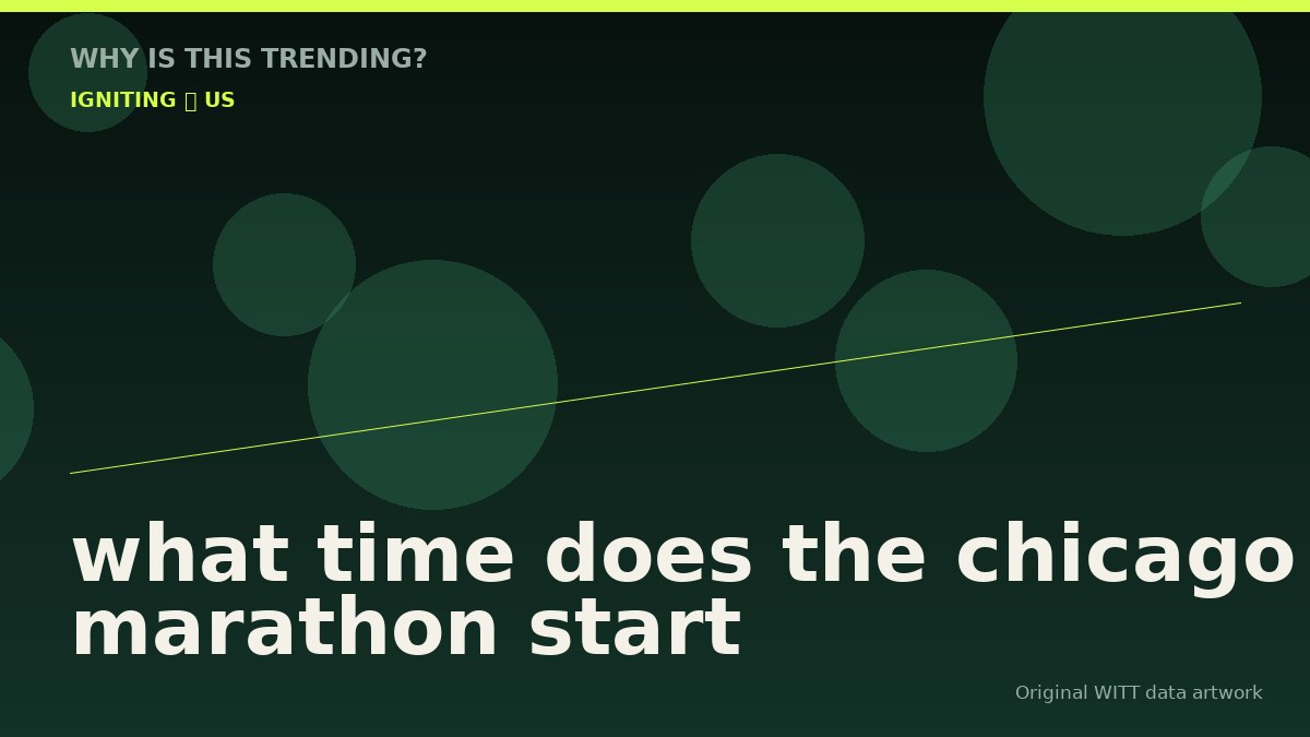 what time does the chicago marathon start original attention timeline illustration