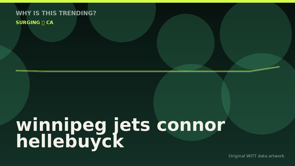 winnipeg jets connor hellebuyck original attention timeline illustration