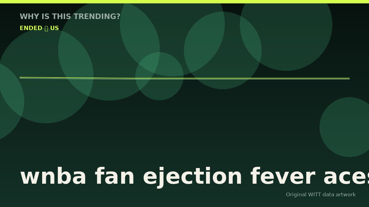 wnba fan ejection fever aces original attention timeline illustration