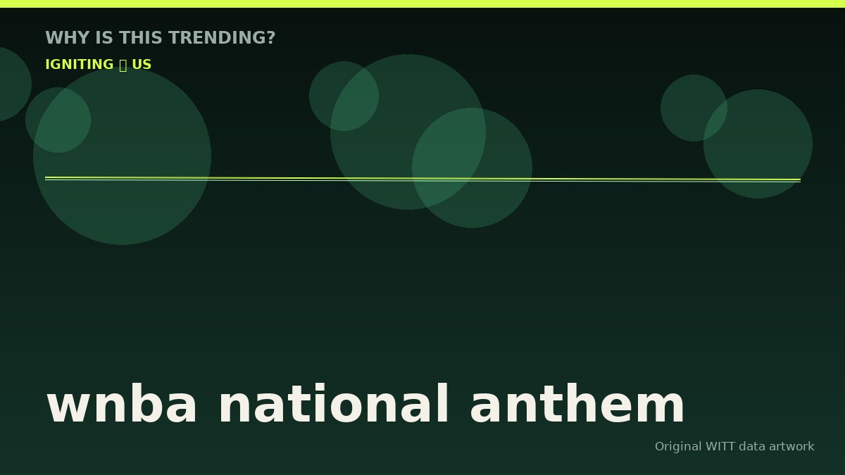 wnba national anthem original attention timeline illustration