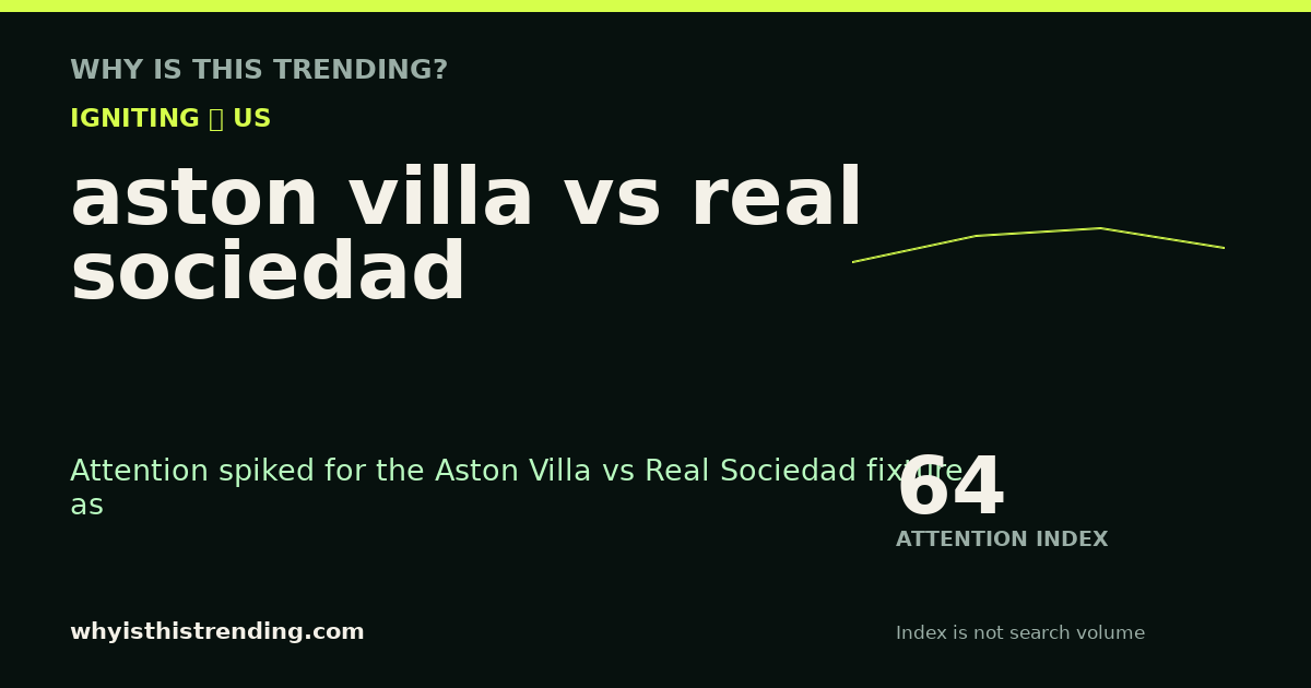 aston villa vs real sociedad attention trend card