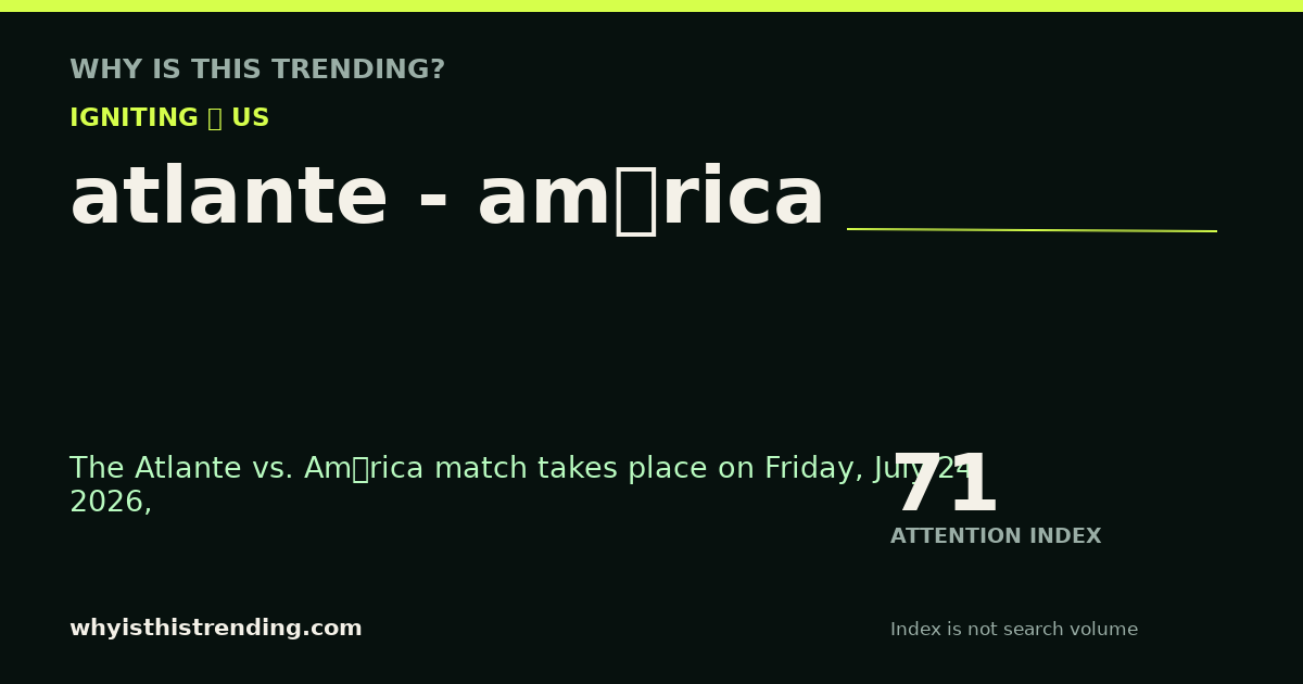 atlante - américa attention trend card