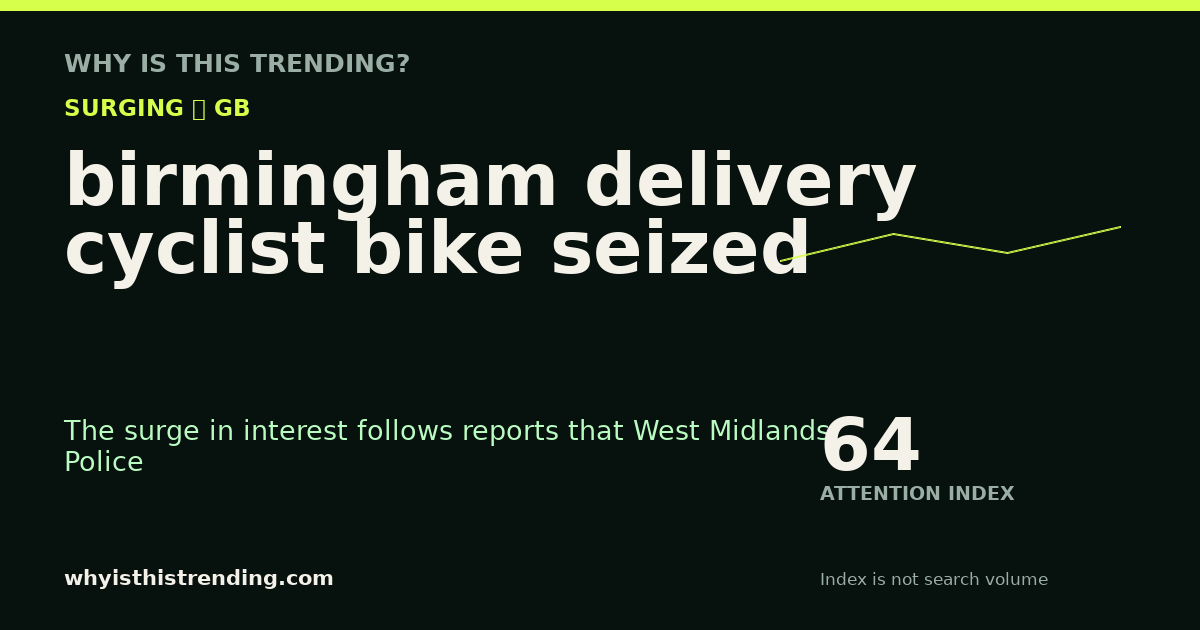 birmingham delivery cyclist bike seized attention trend card