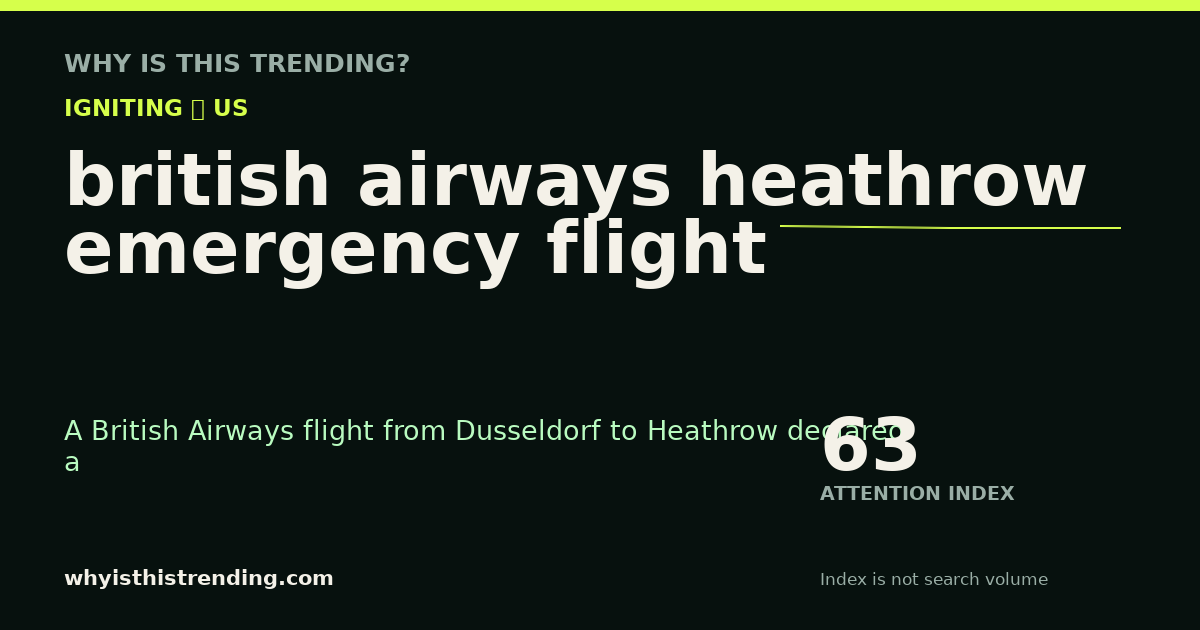 british airways heathrow emergency flight attention trend card